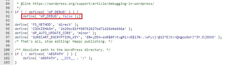 WordPress recovery mode
