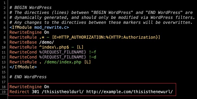 WordPress redirect choices