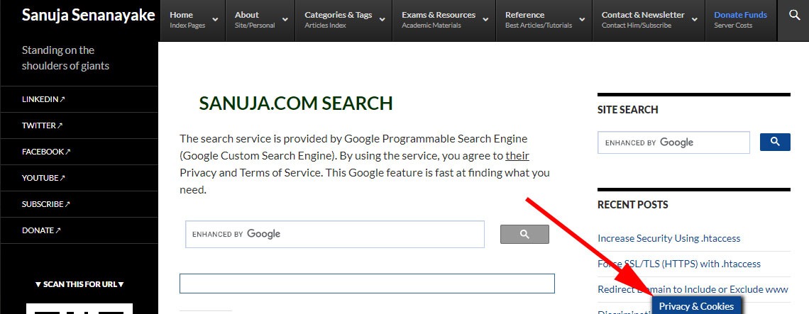 WordPress residual URLs