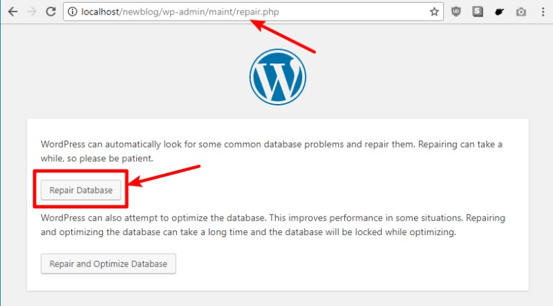 WordPress restore errors