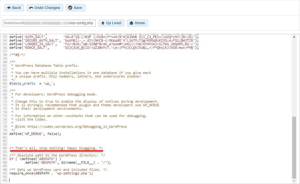 WordPress website setup paths