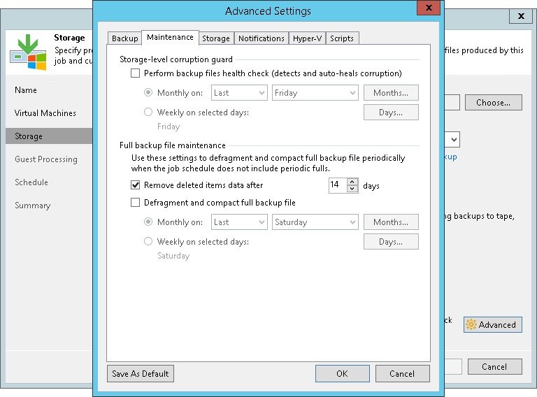 backup retention checks