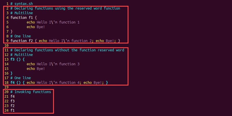bash command arguments