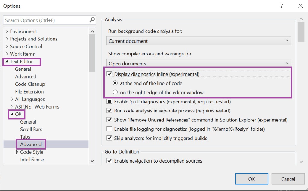 environment error diagnosis