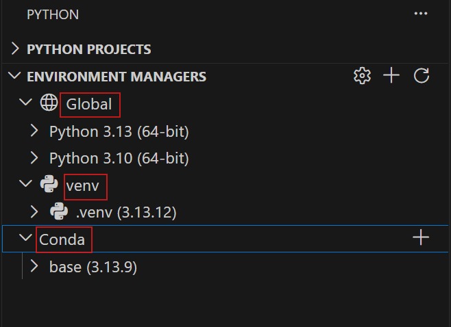 environment scope choices