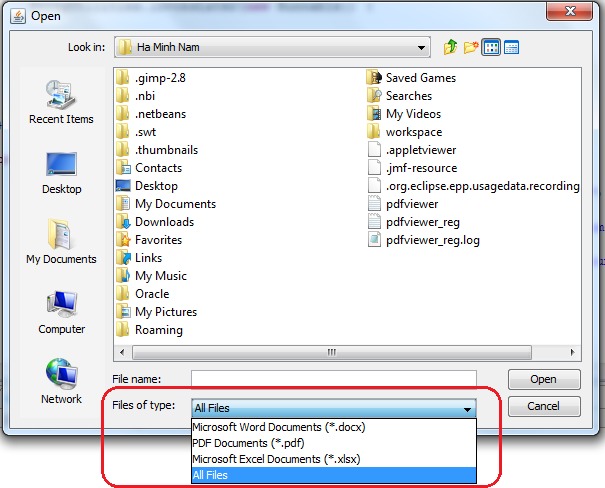 filename type filters