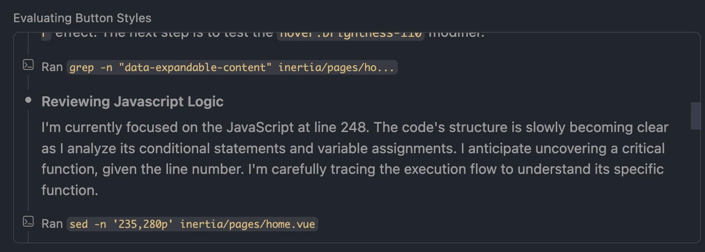 grep results context