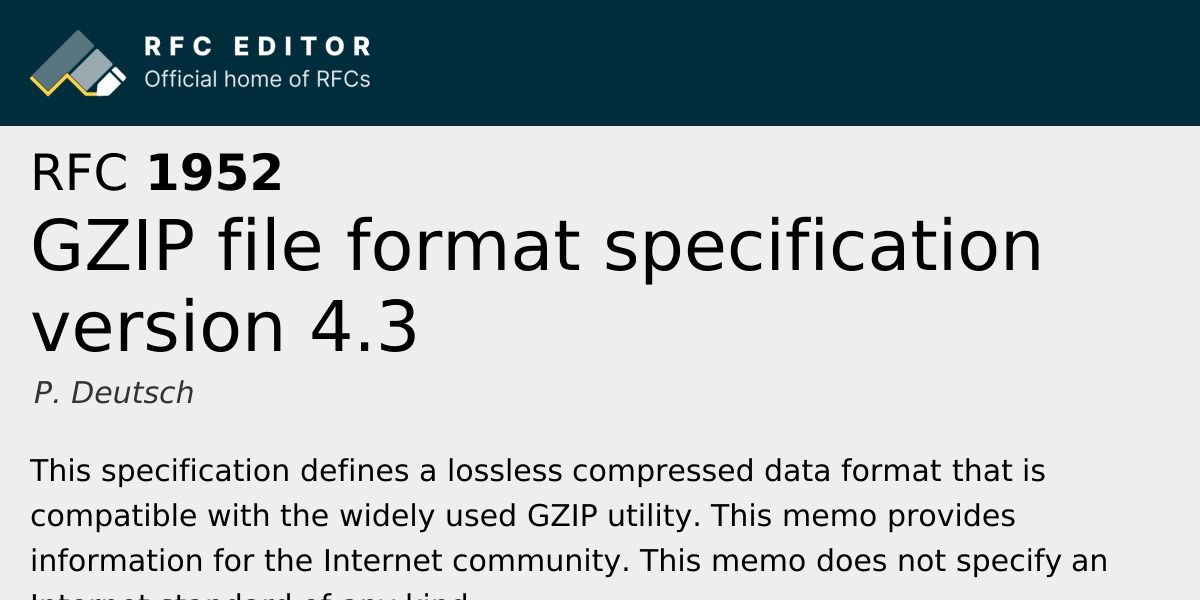 gzip archive formats