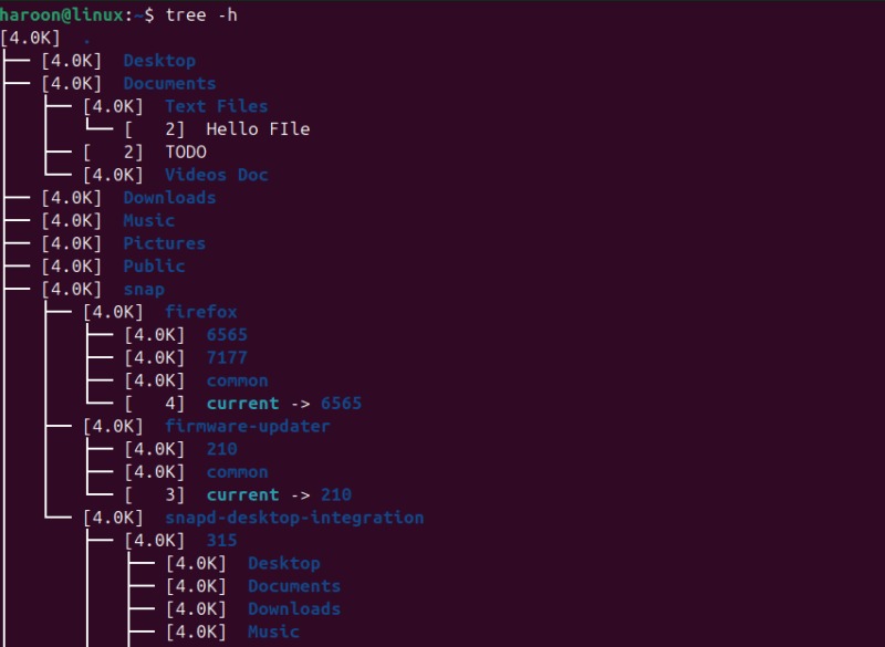 linux directory example