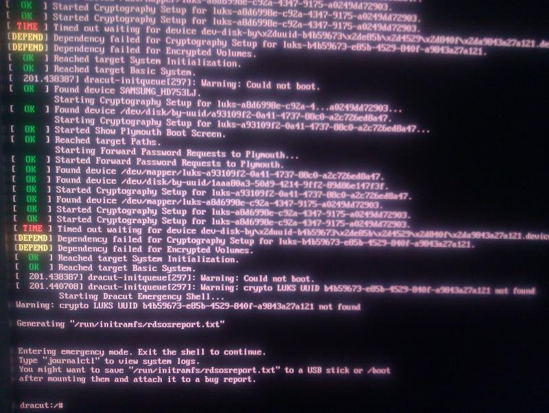 linux disk failure