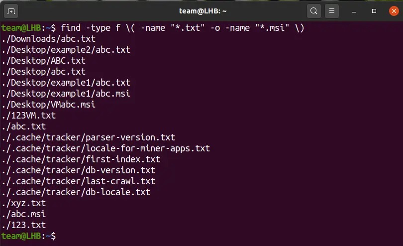 linux filename patterns
