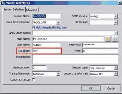 mysql application session
