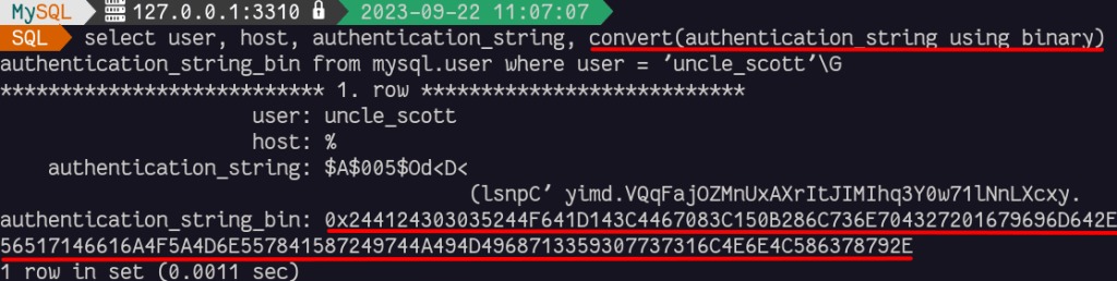 mysql authentication versions