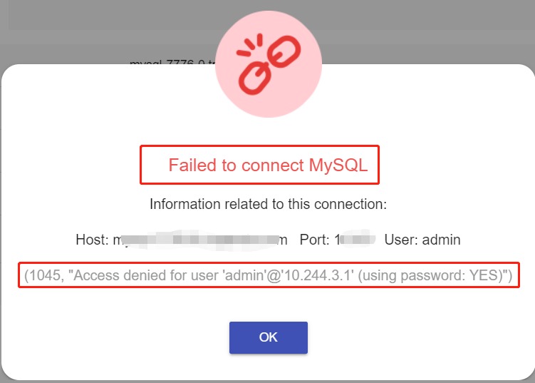 mysql connection testing