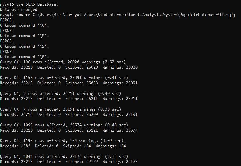 mysql error diagnosis