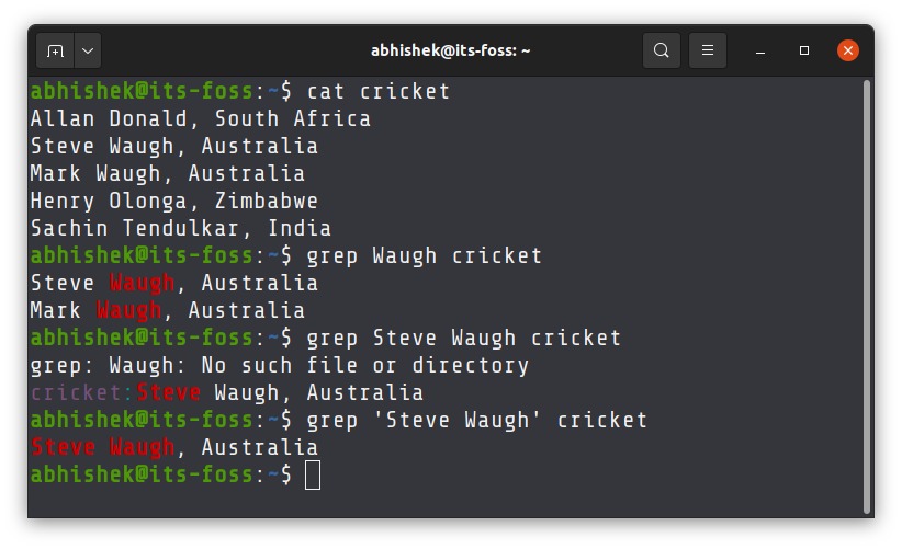 quoted bash patterns