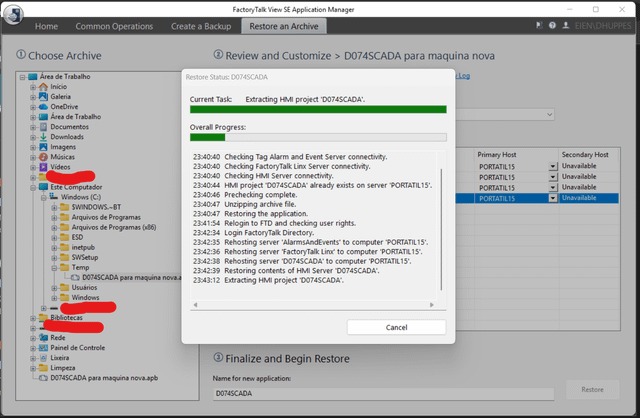 restored application checks
