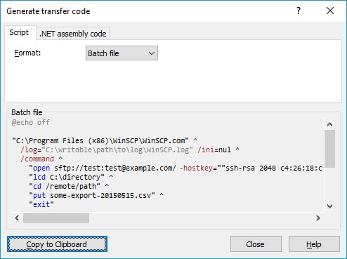 sftp batch commands