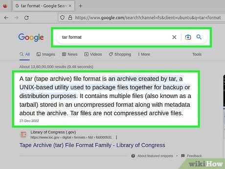 tar archive structure