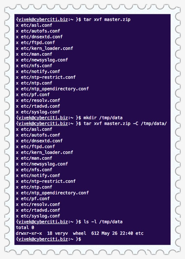 unzip overwrite options
