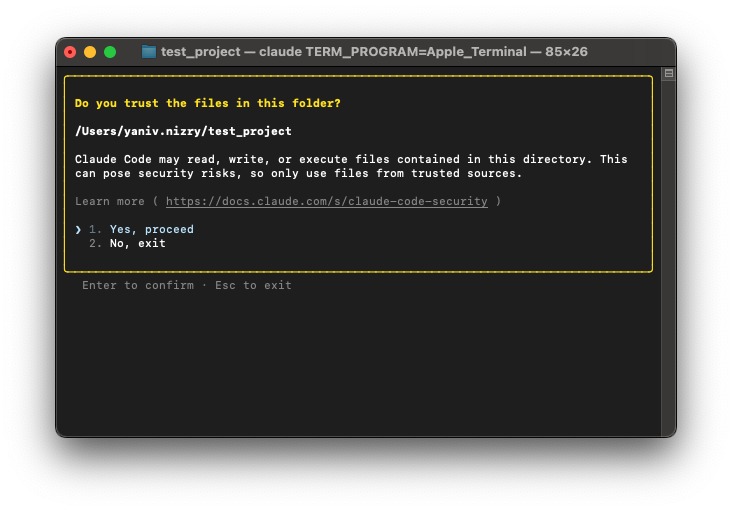 verify current directory