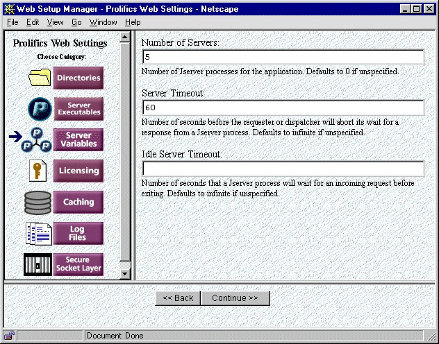 web server selection