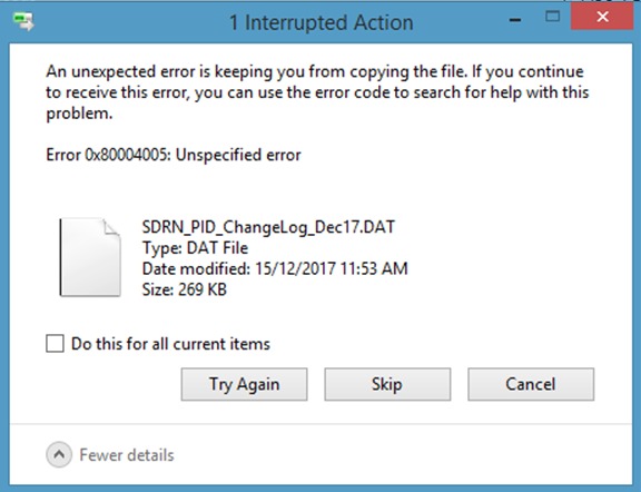 zip extraction errors