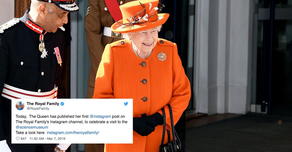 Queen Elizabeth II posts on royal family Instagram account for the first time